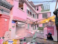 虎丘2019年苏州拆除违建锤!金鸡岭三层别墅开拆
